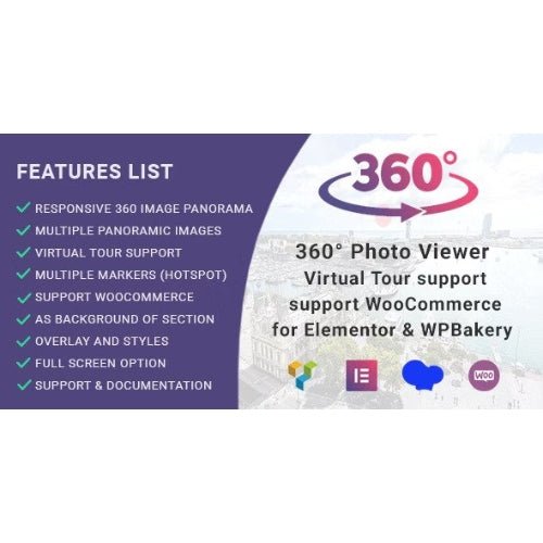 360° Photo Viewer (Virtual Tour) for Elementor, Gutenberg and WPBakery - Dghut