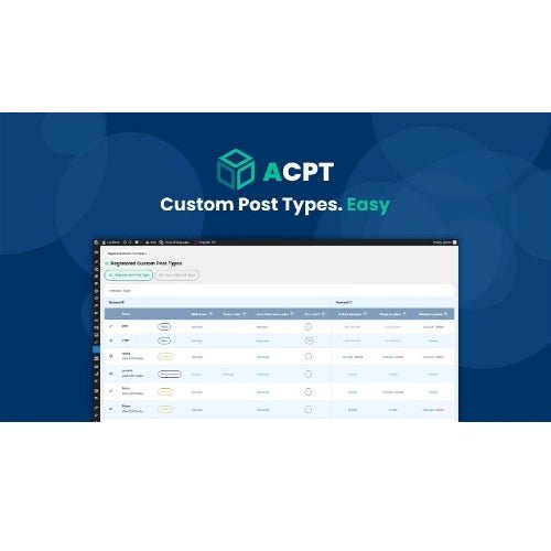 ACPT – Custom post types plugin for WordPress - Dghut