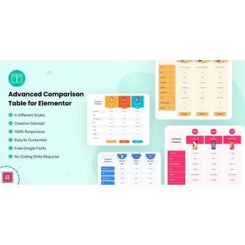Advanced Comparison Table for Elementor - Dghut
