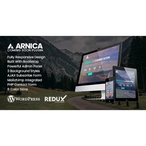 Arnica – Creative Coming Soon WordPress Plugin - Dghut