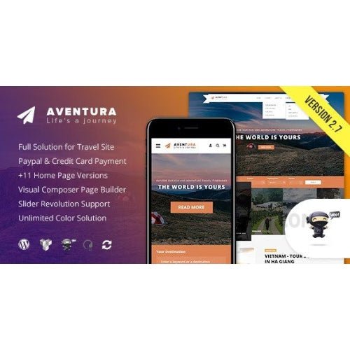 Aventura – Travel & Tour Booking System WordPress Theme - Dghut