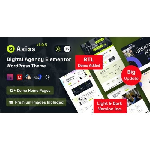 Axios – Digital Agency WordPress Theme - Dghut