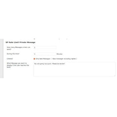 BuddyPress Private Message Rate Limiter - Dghut