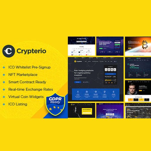 Crypterio – NFT and Crypto Landing Page WordPress Theme - Dghut