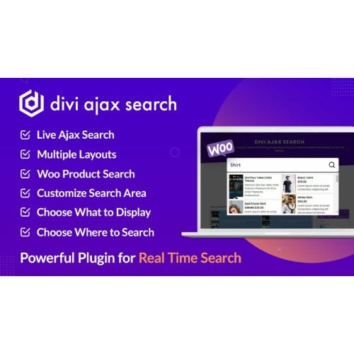 Divi Ajax Search - Dghut