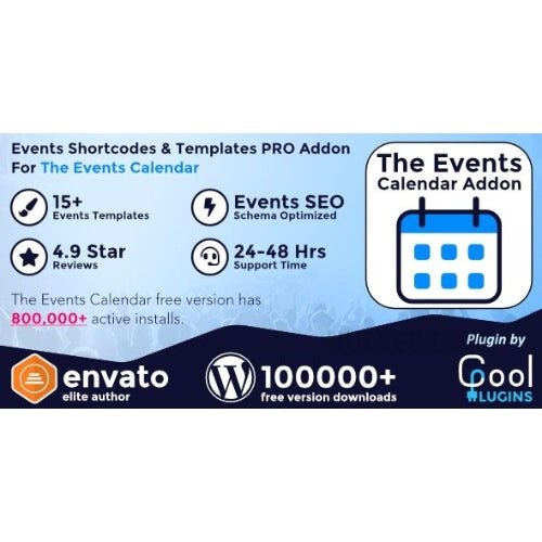 Events Shortcodes & Templates Pro Addon For The Events Calendar - Dghut