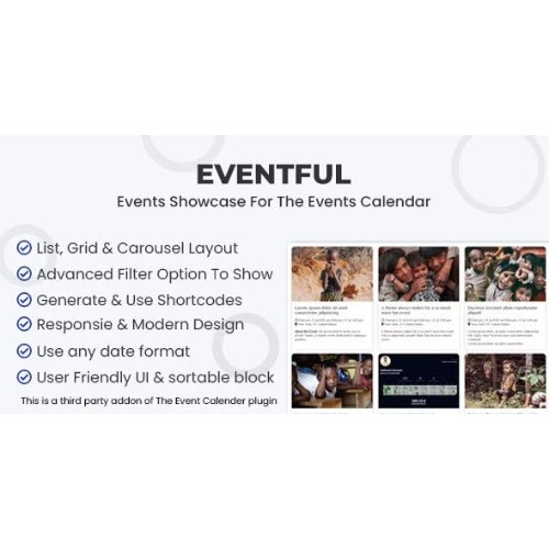 Events Showcase For The Events Calendar - Dghut