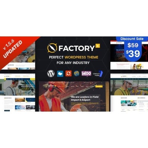 Factory Plus – Industry and Construction WordPress Theme - Dghut