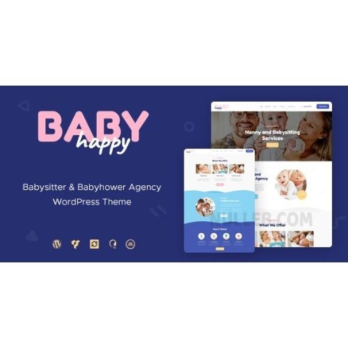 Happy Baby | Nanny & Babysitting Services Children WordPress Theme - Dghut
