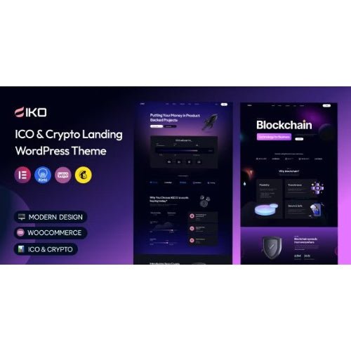 IKO – ICO & Crypto Landing WordPress Theme - Dghut