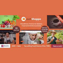 Justshoppe – Elementor Cake, Bakery & Food WordPress - Dghut
