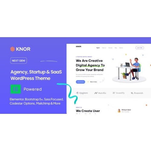 Knor – Digital Agency WordPress Theme - Dghut