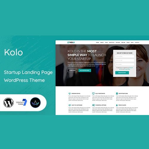 Kolo – Startup Landing Page WordPress Theme - Dghut