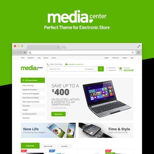 MediaCenter – Electronics Store WooCommerce Theme - Dghut