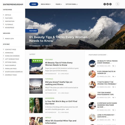 MyThemeShop Entrepreneurship WordPress Theme - Dghut