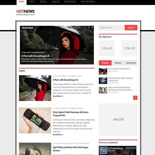 MyThemeShop Hotnews WordPress Theme - Dghut