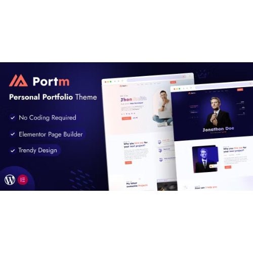 Portm – Personal Portfolio WordPress Theme - Dghut