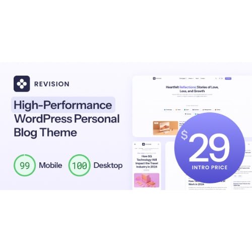 Revision – Optimized Personal Blog WordPress Theme - Dghut