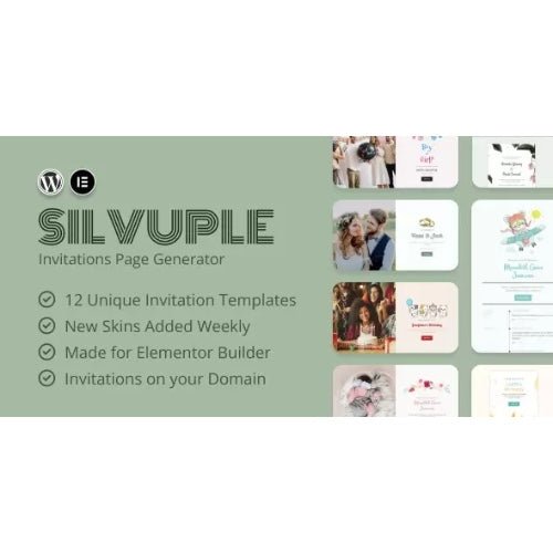 Silvuple – Online Invitations Maker (Addon For Elementor) - Dghut