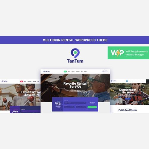 TanTum | Car, Scooter, Boat & Bike Rental Services WordPress Theme - Dghut