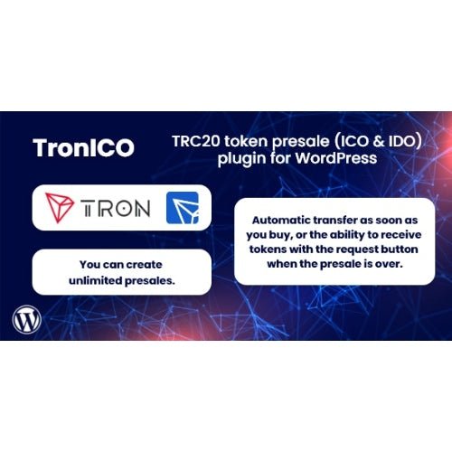 TronICO – TRC20 Token Presale (ICO & IDO) Plugin for WordPress - Dghut