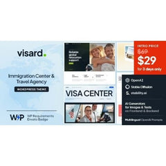 Visard – Immigration Center & Travel Agency WordPress Theme - Dghut