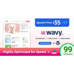 Wavy – Modern & Lightweight Blog for WordPress - Dghut