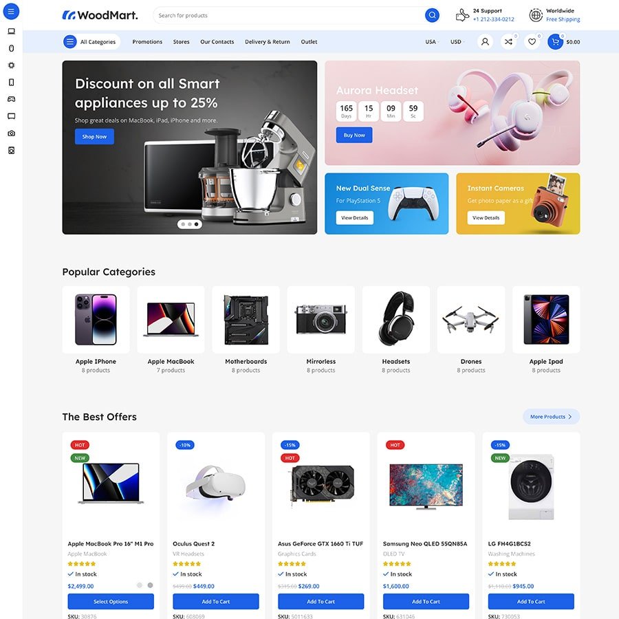WoodMart Latest Multipurpose WooCommerce Theme - Dghut
