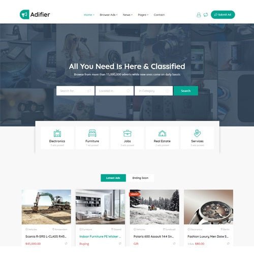 Adifier – Classified Ads WordPress Theme - Dghut
