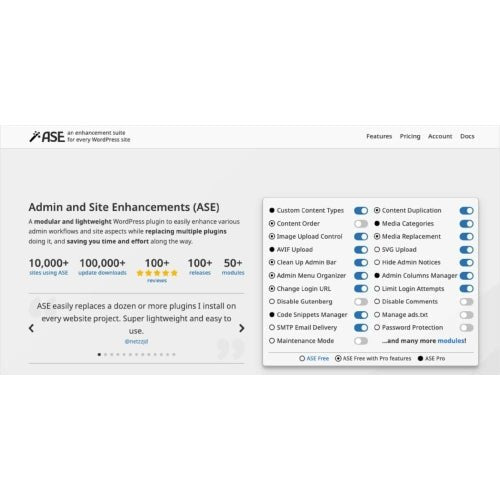 Admin and Site Enhancements (ASE) Pro - Dghut