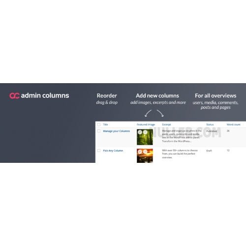 Admin Columns Pro – Column Manager in The Admin Panel WordPress - Dghut
