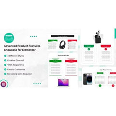 Advanced Product Features Showcase for Elementor - Dghut