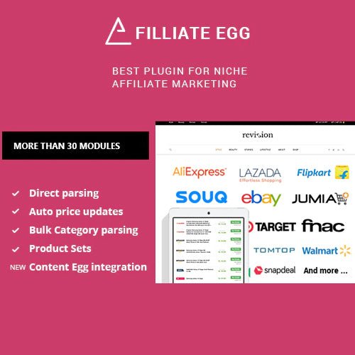Affiliate Egg – Niche Affiliate Marketing WordPress Plugin - Dghut
