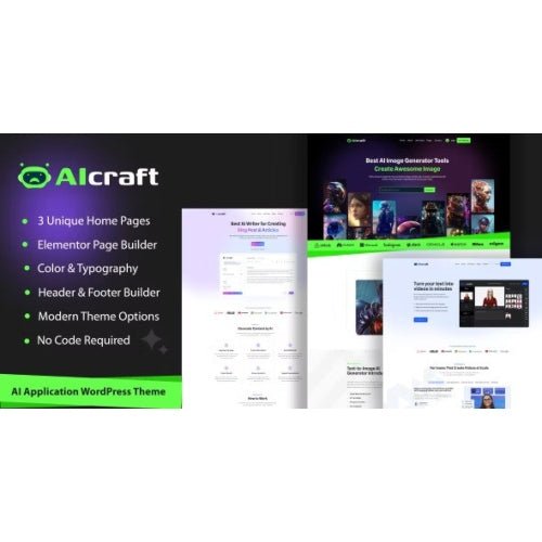 AIcraft – AI Application & Generator WordPress Theme - Dghut
