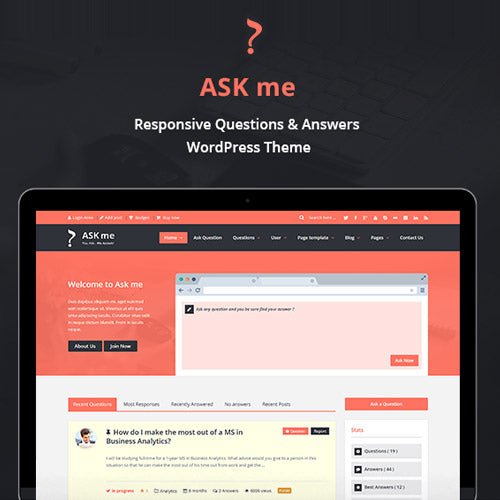 Ask Me – Responsive Questions & Answers WordPress - Dghut