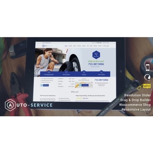 Auto Mechanic WordPress Theme - Dghut