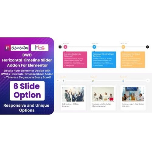 BWD Horizontal Timeline Slider Addon For Elementor - Dghut