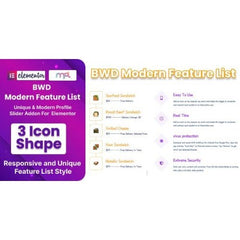 BWD Modern Feature List Addon For Elementor - Dghut