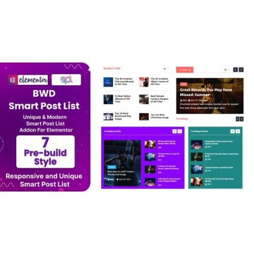 BWD Smart Post List Addon For Elementor - Dghut