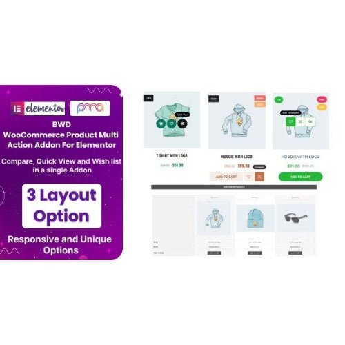 BWD WooCommerce Product Multi Action Addon For Elementor - Dghut
