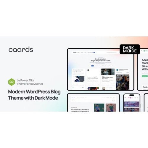 Caards – Modern Blog & Magazine WordPress Theme with Dark Mode - Dghut