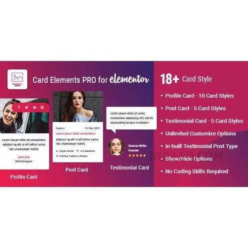 Card Elements Pro for Elementor - Dghut