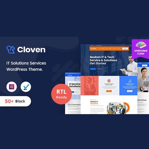 Cloven – IT Solutions Services Company WordPress Theme + RTL - Dghut