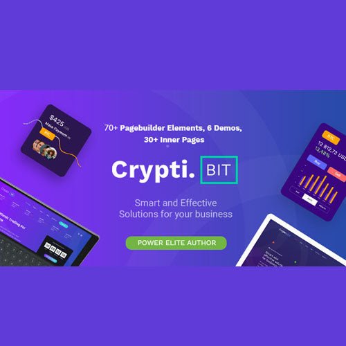 CryptiBIT – Technology, Cryptocurrency, ICO/IEO Landing Page WordPress theme - Dghut
