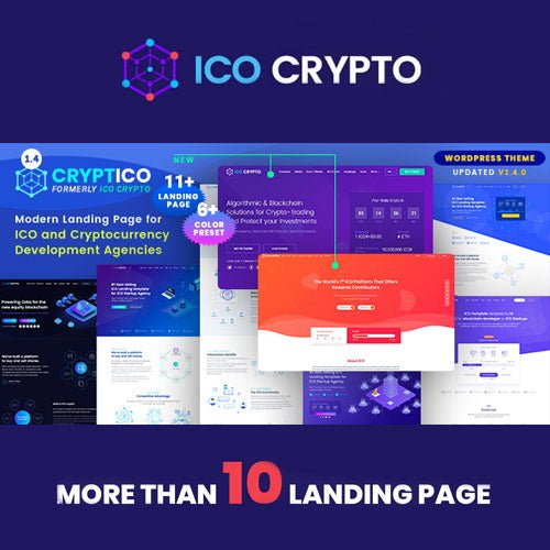 Cryptico – ICO Crypto Landing & Cryptocurrency WordPress Theme - Dghut