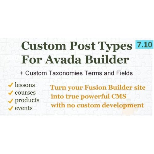 Custom Post Types, Taxonomies and Fields for Avada Builder - Dghut