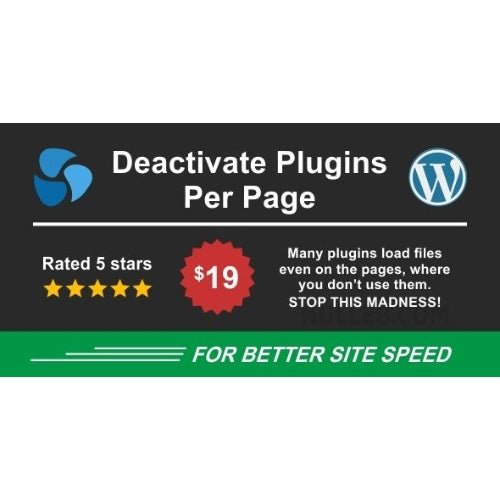 Deactivate Plugins Per Page – Improve WordPress Performance - Dghut