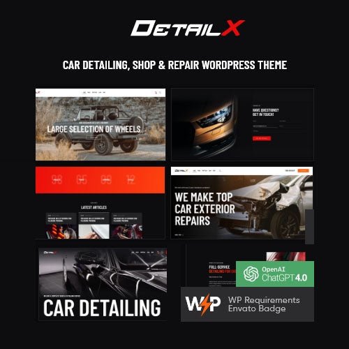 DetailX – Car Detailing, Shop & Repair WordPress Theme - Dghut