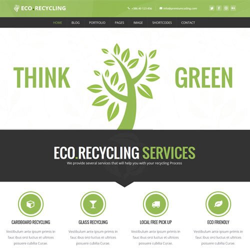 Eco Recycling – Ecology & Nature WordPress Theme - Dghut