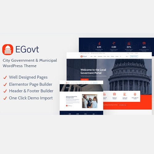 EGovt – City Government WordPress Theme - Dghut